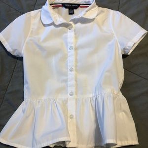 Girls White Uniform Blouse Size 5